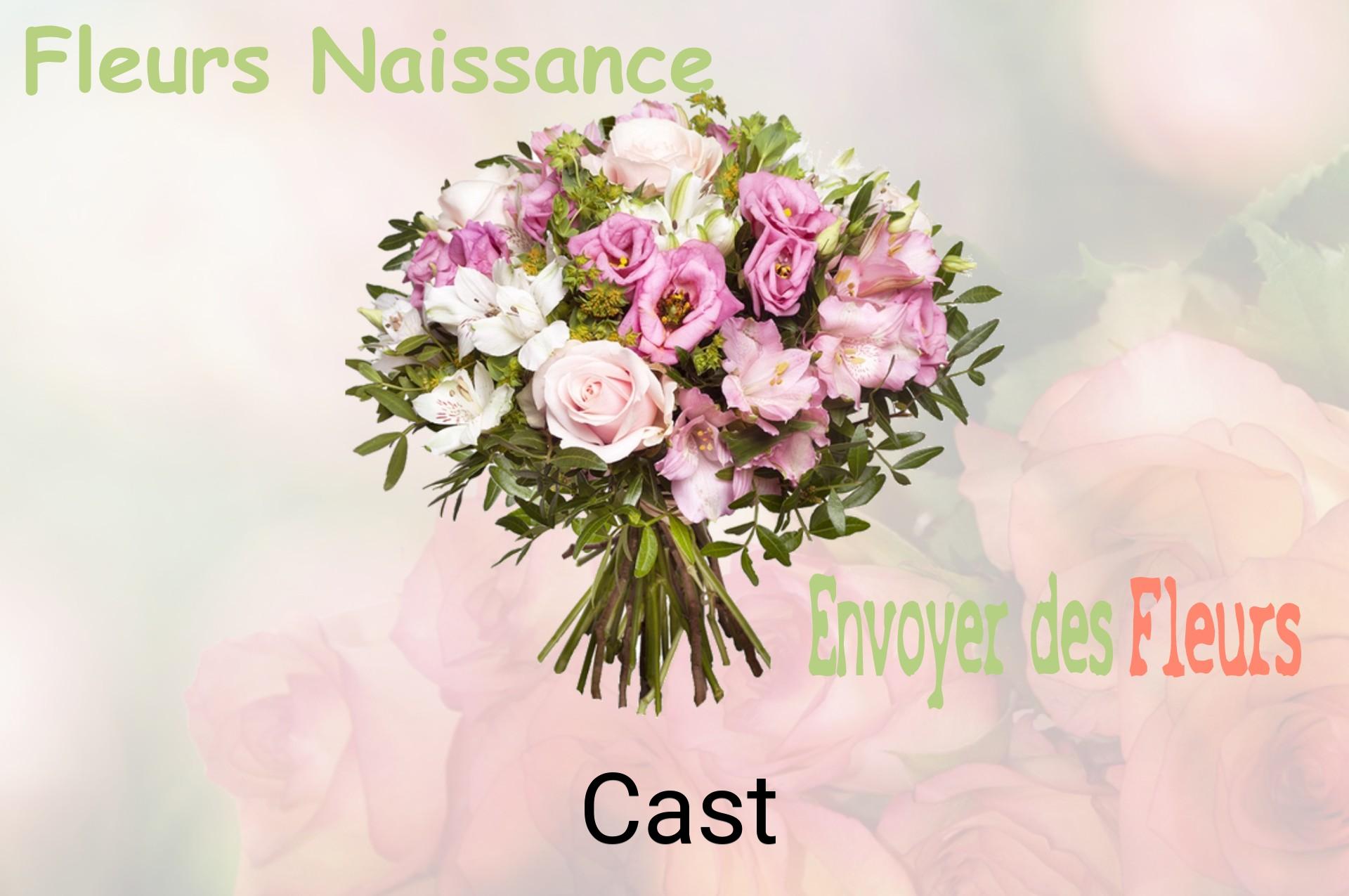 Bouquet de fleurs de naissance livré à Cast